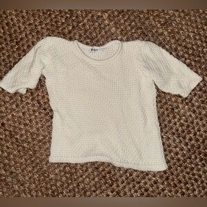 Rosaé Cream Short Sleeve Sweater